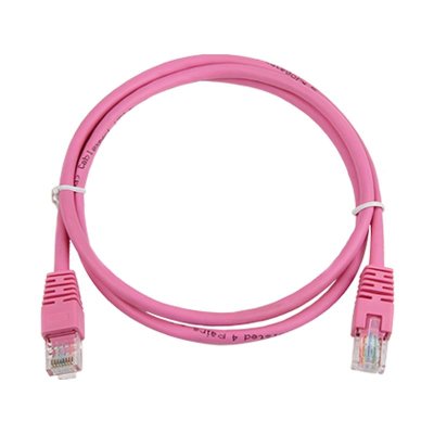 картинка Патч-корд UTP Cablexpert PP12-5M/RO кат.5e, 5м, литой, многожильный (розовый) от магазина itmag.kz