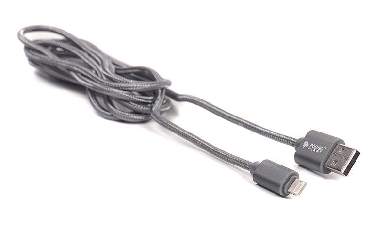 картинка Kабель PowerPlant Quick Charge USB 2.0 AM – Lightning 2м от магазина itmag.kz