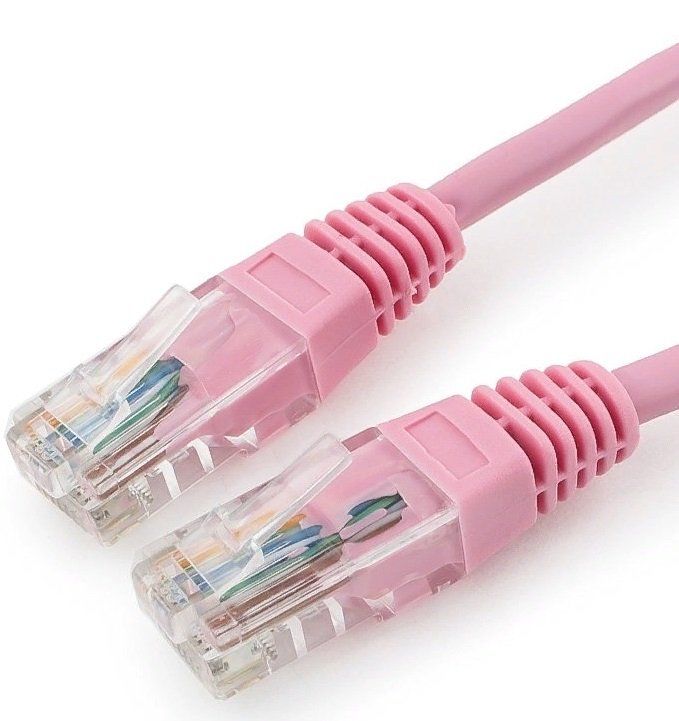 картинка Патч-корд UTP Cablexpert PP12-3M/RO кат.5e, 3м, литой, многожильный (розовый) от магазина itmag.kz