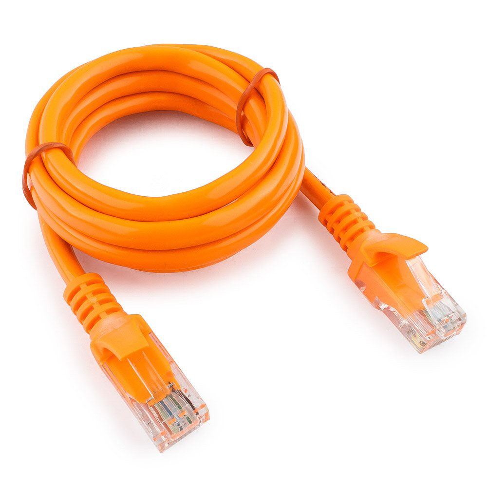 картинка Патч-корд UTP Cablexpert PP12-1M/O кат. 5e, 1м, литой, многожильный (оранжевый) от магазина itmag.kz
