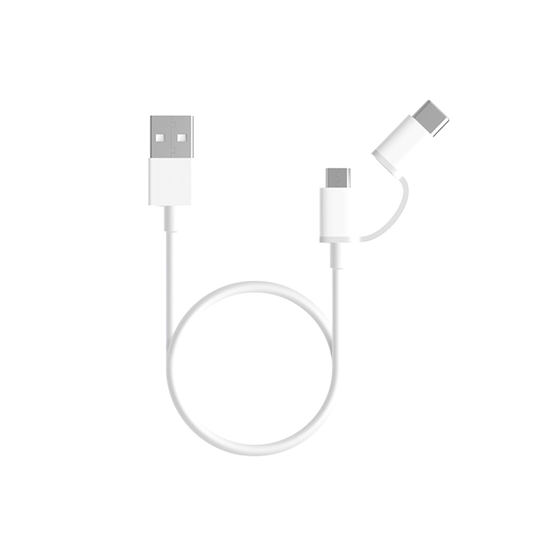 картинка Интерфейсный кабель Xiaomi 30cm MICRO USB and Type-C Белый от магазина itmag.kz