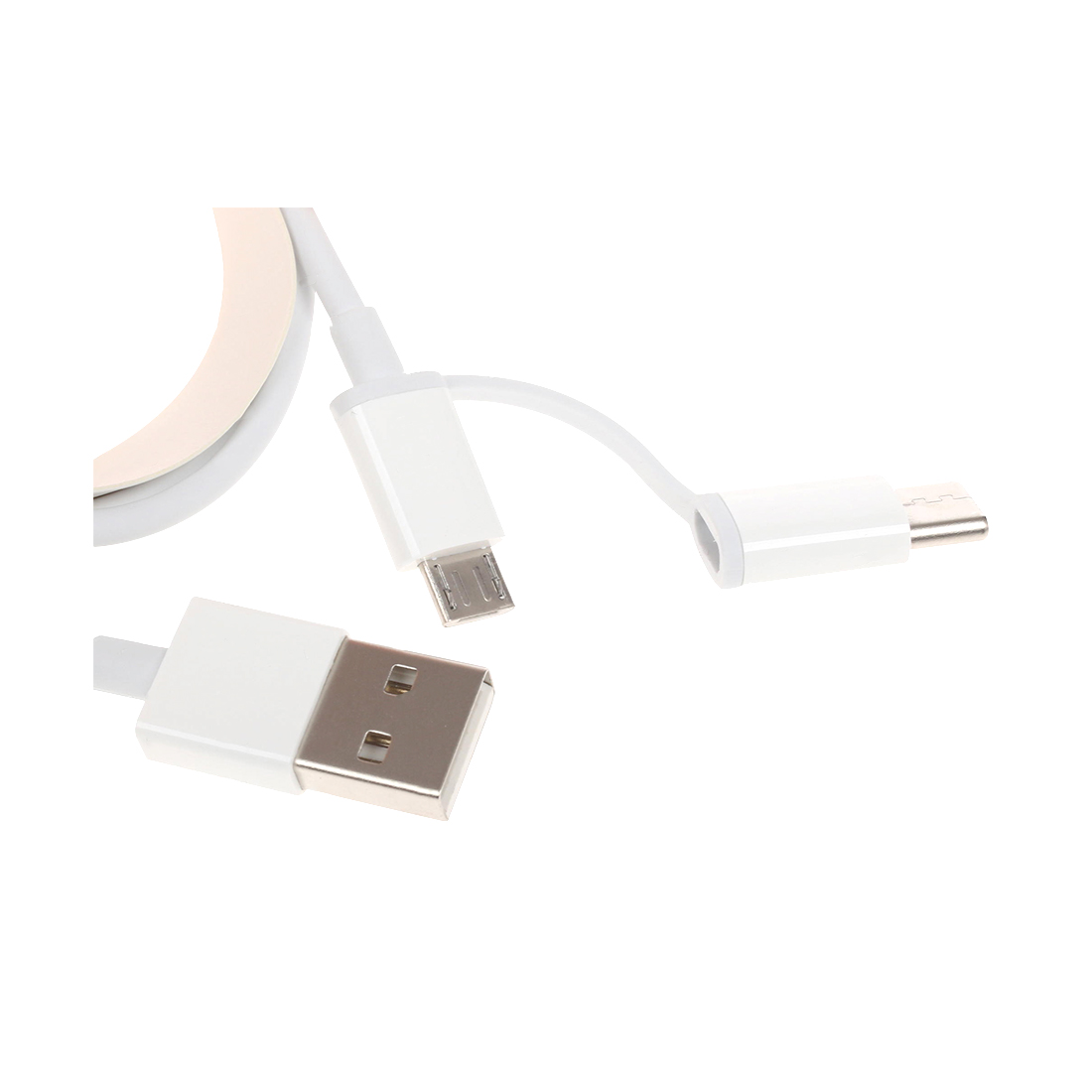 картинка Интерфейсный кабель Xiaomi 30cm MICRO USB and Type-C Белый от магазина itmag.kz