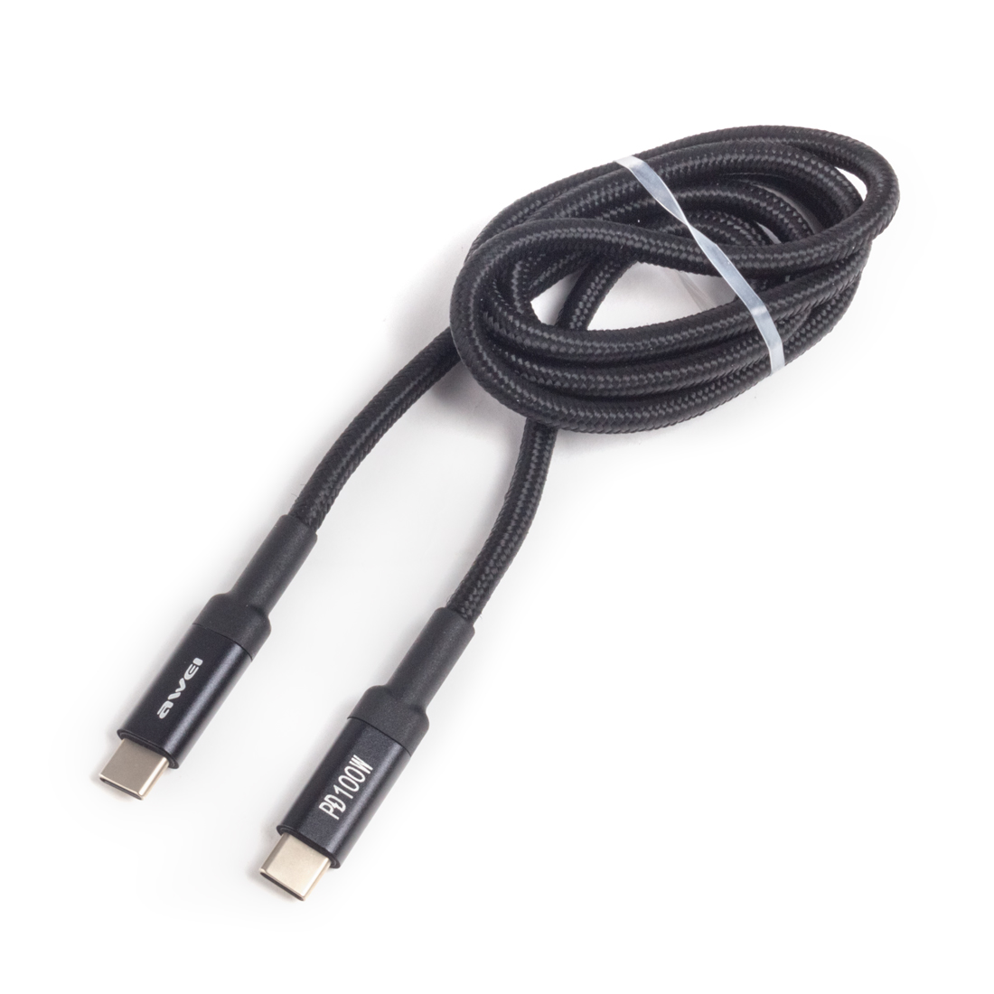 картинка Интерфейсный кабель Awei Type-C to Type-C CL-117T 100W 5A 1m Чёрный от магазина itmag.kz