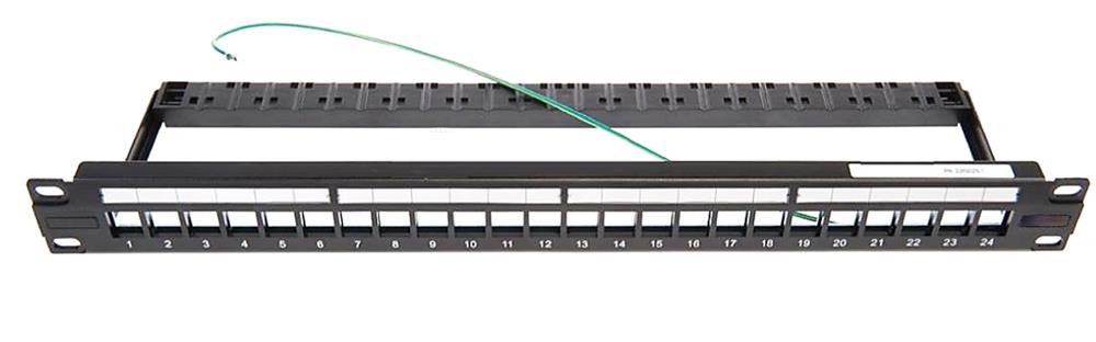 картинка COMMSCOPE Панель коммутационная наборная SL-типа/24 порта/неукомпл./19`/1U/ черная от магазина itmag.kz