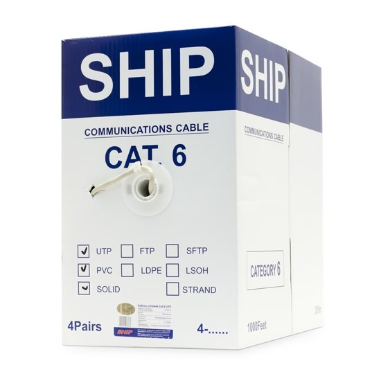 картинка Кабель сетевой SHIP D165S-P Cat.6 UTP 30В PVC от магазина itmag.kz