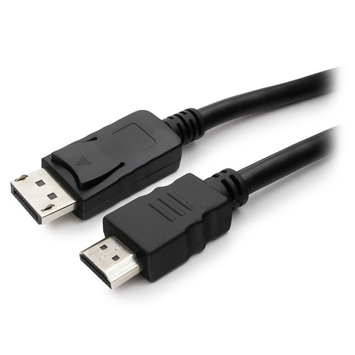 картинка Кабель DisplayPort->HDMI Cablexpert CC-DP-HDMI-7.5M, 7.5м, 20M/19M, черный, экран, пакет от магазина itmag.kz