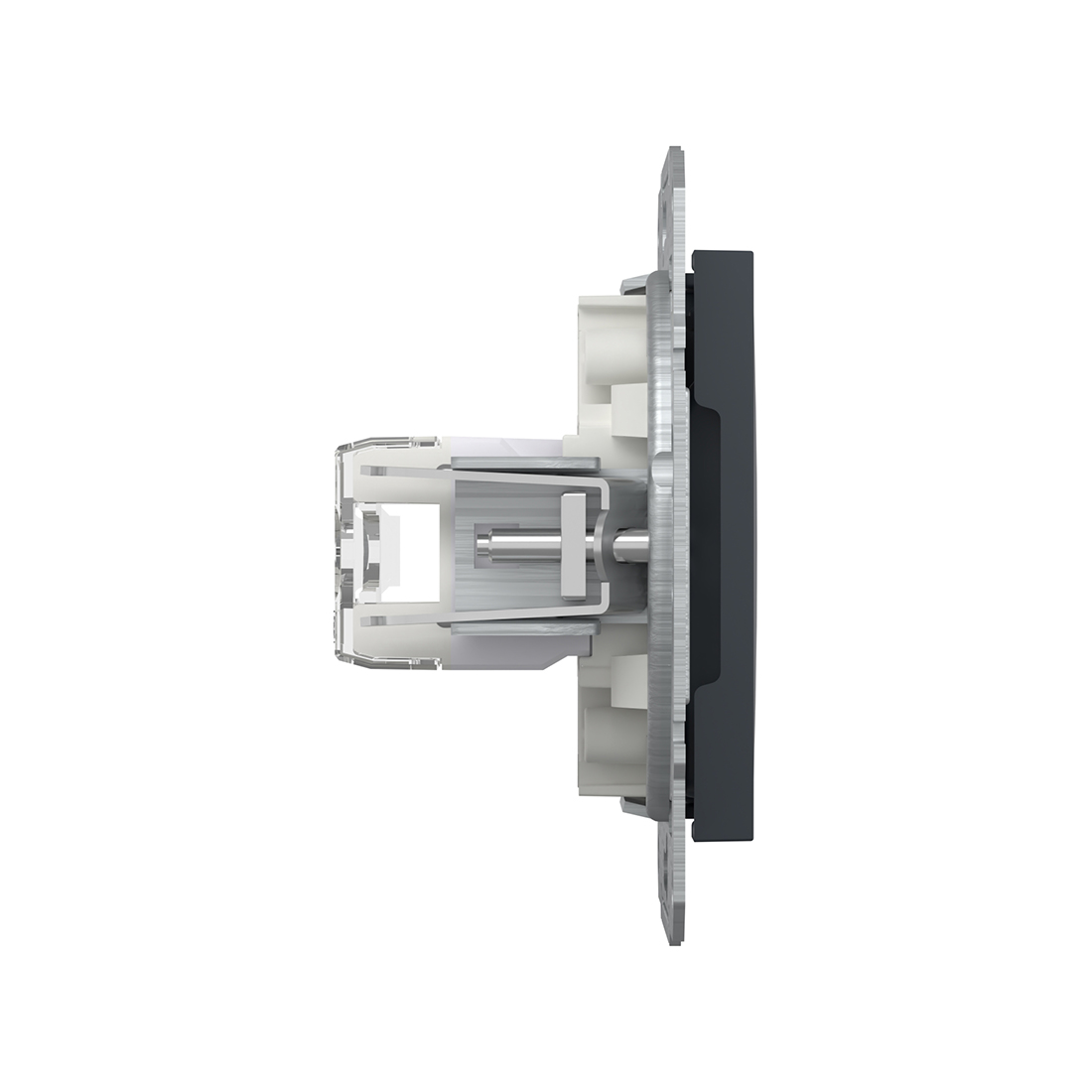 Розетка компьютерная SE EPH4700171 Asfora RJ45 кат. 6 механизм антрацит (EPH4700171) фото