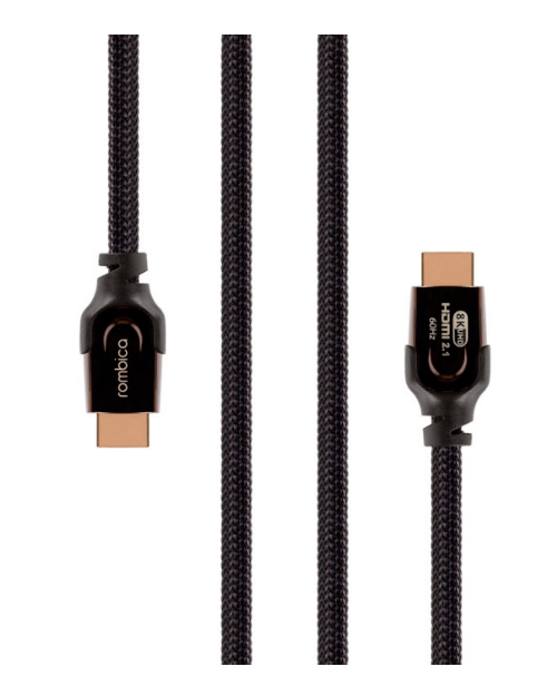 картинка Rombica кабель для видео DX30 HDMI to HDMI, 2.1, 3 м., черно-оранжевый от магазина itmag.kz