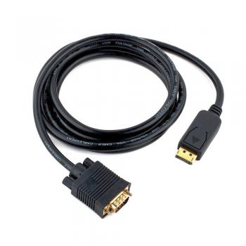 картинка Кабель DisplayPort->VGA Cablexpert CCP-DPM-VGAM-6, 1,8м, 20M/15M, черный, экран, пакет от магазина itmag.kz