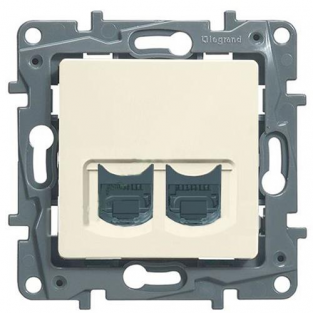 Legrand 672355 Роз 2XRJ45 5e UTP СЛНК ETIKA, , шт (672355) фото