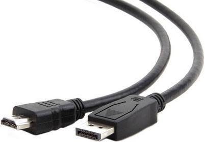 картинка Кабель DisplayPort->HDMI Cablexpert CC-DP-HDMI-10M, 10м, 20M/19M, черный, экран, пакет от магазина itmag.kz