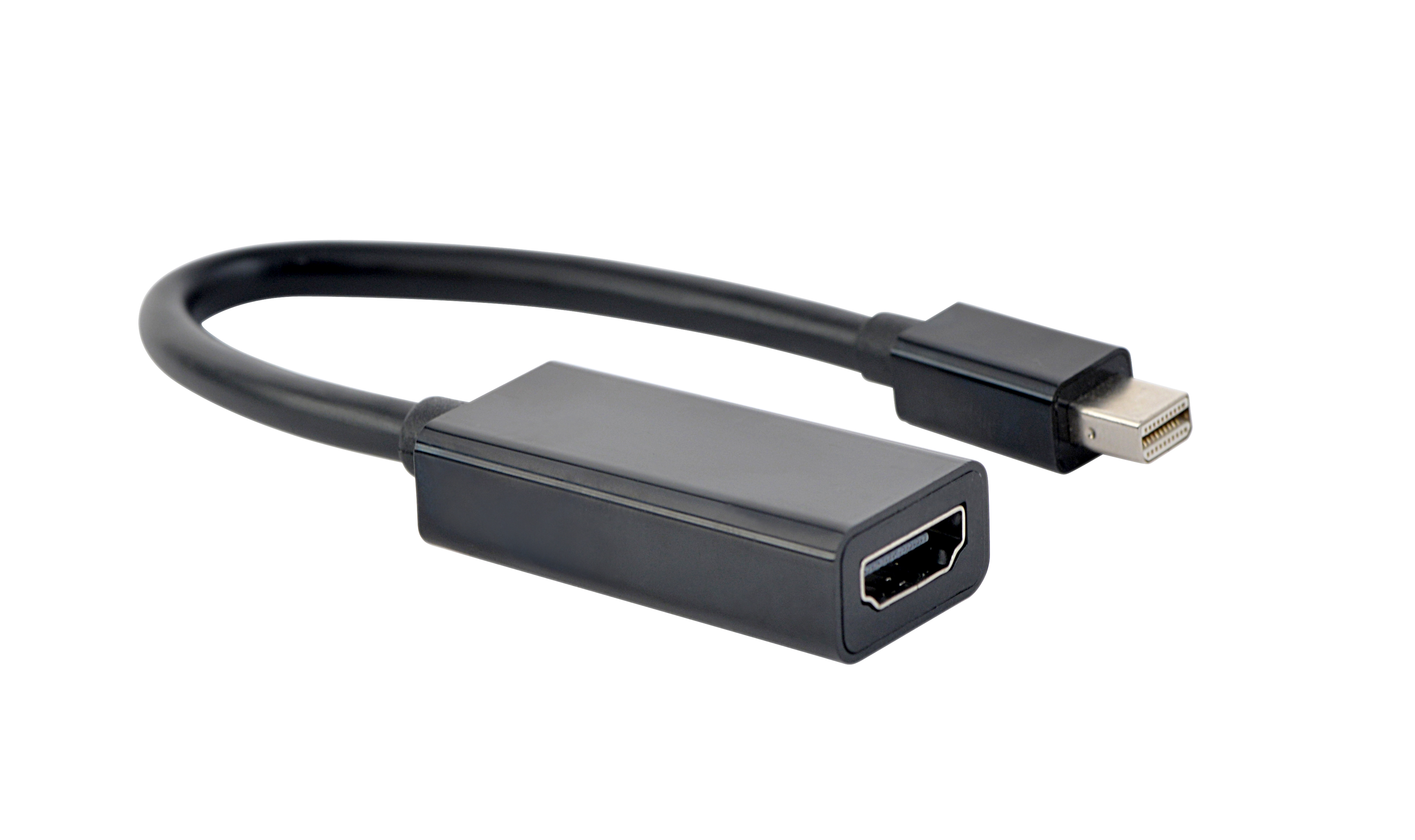 картинка Переходник miniDisplayPort - HDMI, Cablexpert A-mDPM-HDMIF-02, 20M/19F, кабель 15см, черный, пакет от магазина itmag.kz