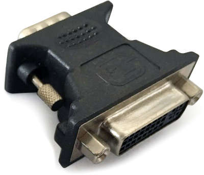 картинка Переходник VGA -DVI-I Cablexpert A-VGAM-DVIF-01, 15M/25F, черный, пакет от магазина itmag.kz