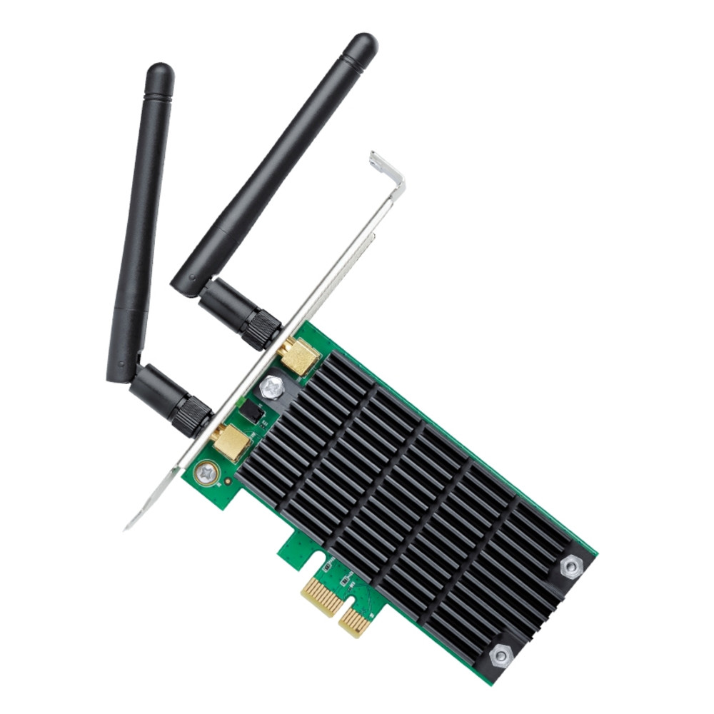 картинка Сетевой адаптер беспроводной PCIe AC1200 Tp-Link Archer T4E <867Mbps на 5Ghz, 300Mbps на 2.4Ghz, 802.11ac/a/b/g/n, 2 съёмные двухдиапазонные всенаправленные антенны, низкопрофильная планка в комплекте> от магазина itmag.kz