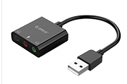 картинка Звуковая карта внешняя USB ORICO SKT3-BK-BP <USB 2.0, 80dB, 15Hz-25KHz, 3.5mm, Cable 10cm>V2 от магазина itmag.kz