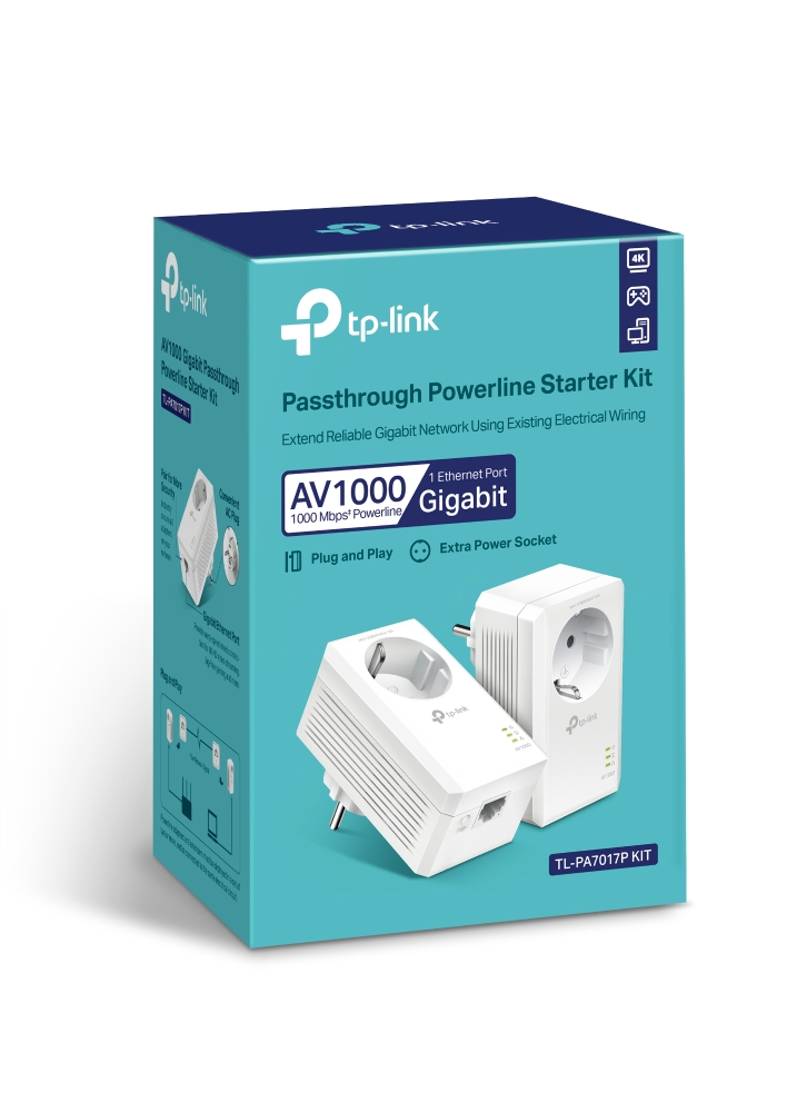 Сетевой адаптер Powerline Tp-Link TL-PA7017P KIT  (TL-PA7017P KIT(EU)) фото