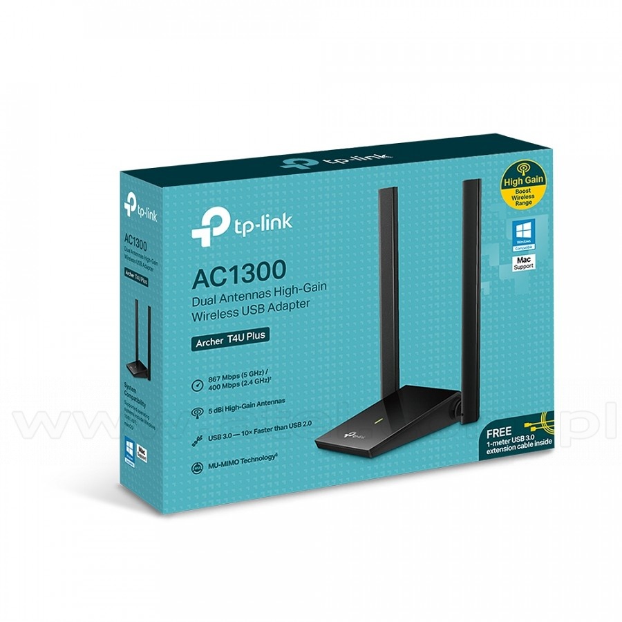 Сетевой адаптер беспроводной USB AC1300 Tp-Link Archer T4U Plus (Archer T4U Plus(EU)) фото
