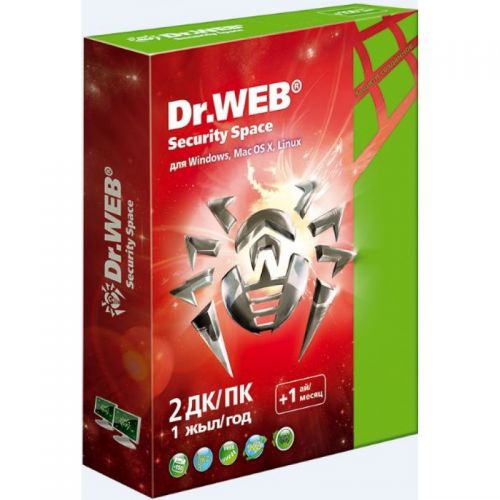 картинка Антивирус DoctorWeb (BHW-BK-13M-2-A3) для 2 ПК на 1 год + 1 месяц в подарок от магазина itmag.kz