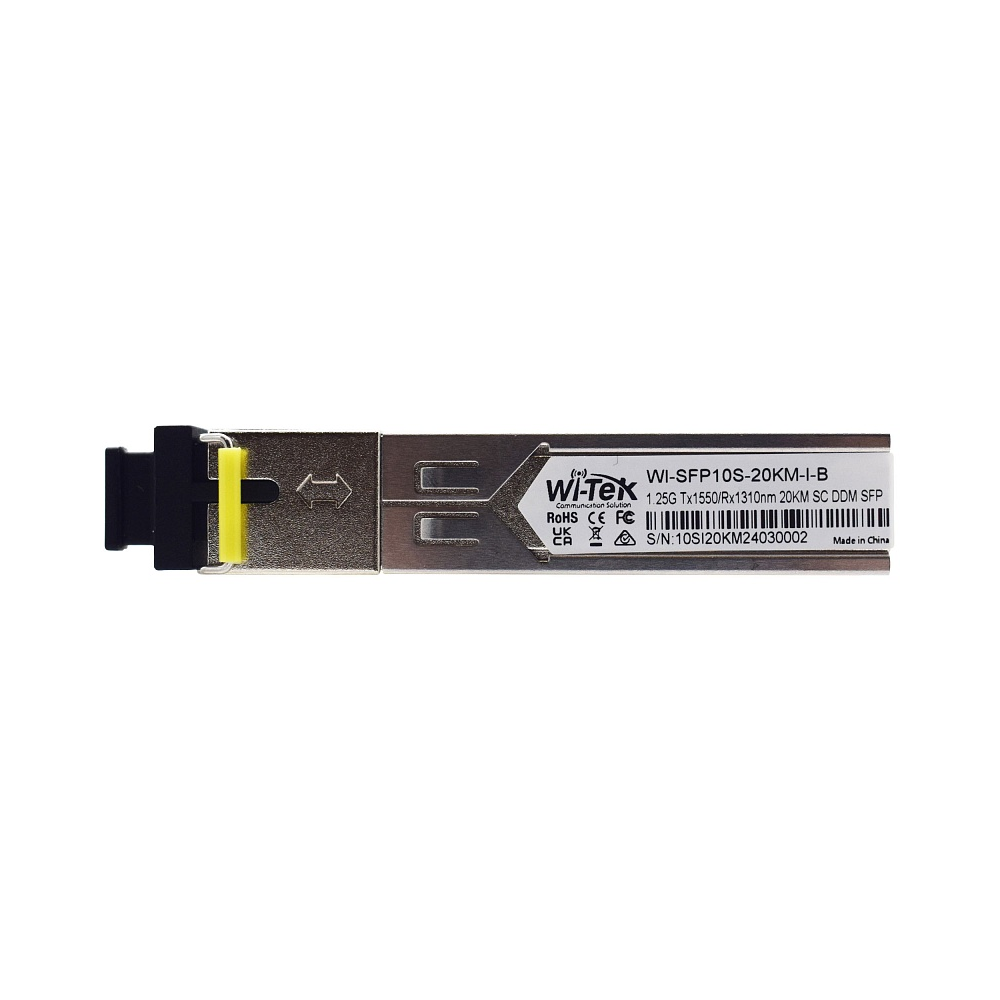 Промышленный модуль SFP Wi-Tek WI-SFP10S-20KM-I с разъемом SC, до 20км, 2шт. (WI-SFP10S-20KM-I) фото