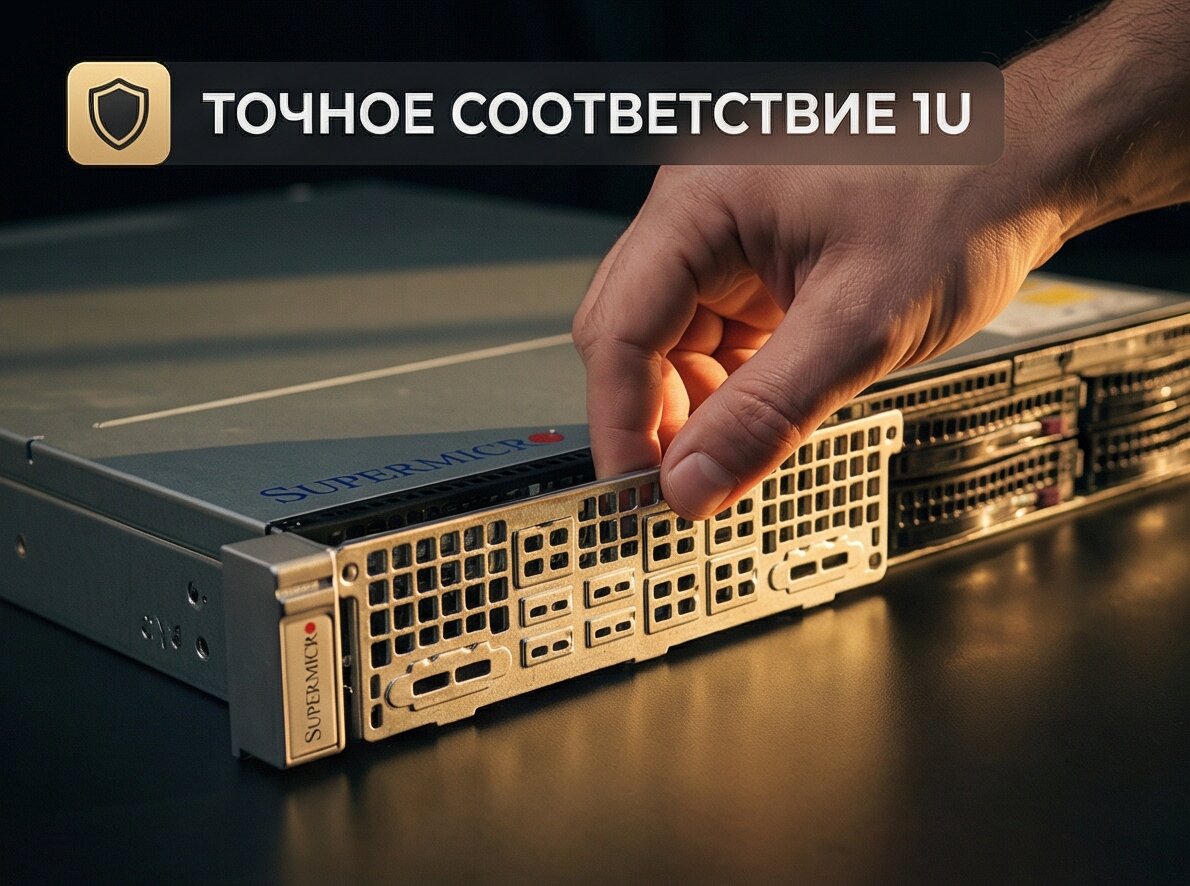 Заглушка Supermicro 1U I/O Shield for X10 and X9 Server (MCP-260-00078-0N) фото