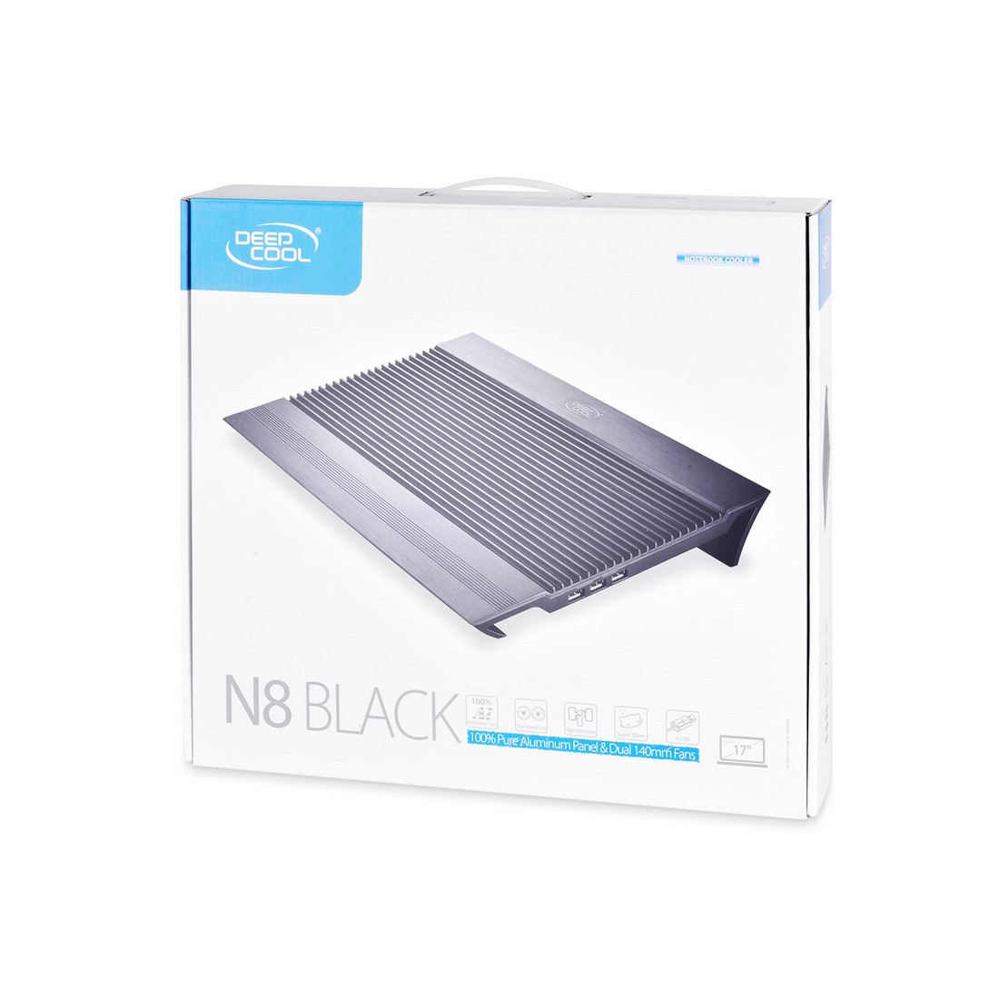 картинка Охлаждающая подставка для ноутбука Deepcool N8 Black 17" от магазина itmag.kz