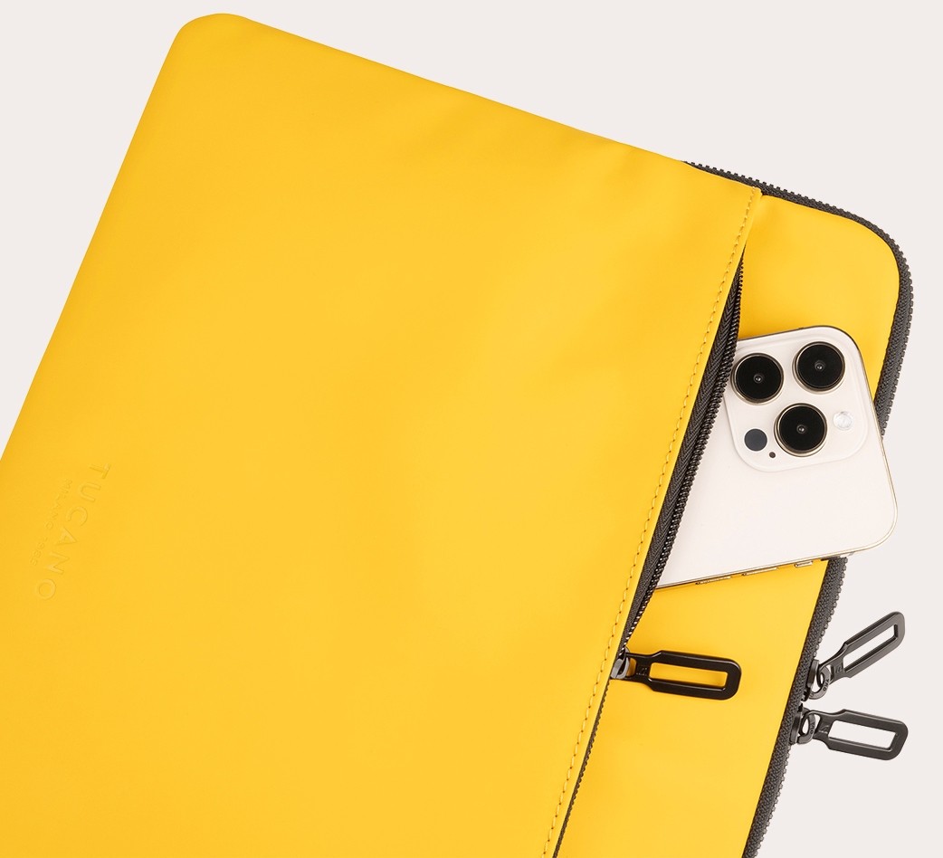 Сумка для ноутбука Tucano Gommo Sleeve 14, Yellow (BFGOM1314-Y) фото