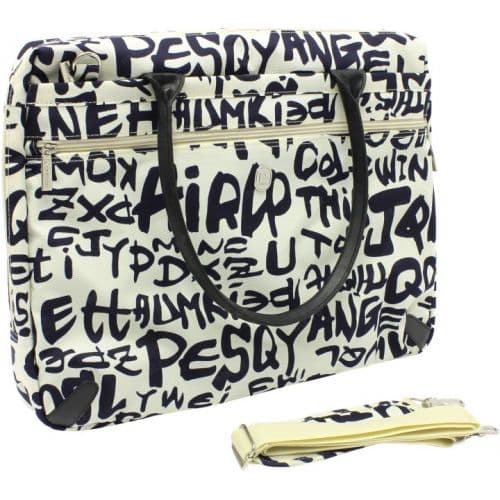 картинка Сумка для ноутбука Defender Graffiti 15.6"-17" женская сумка (синие буквы) 06002 от магазина itmag.kz
