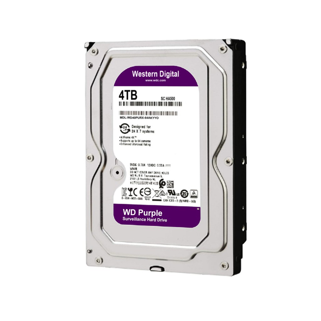 картинка Жесткий диск для видеонаблюдения HDD  4Tb Western Digital Purple SATA 6Gb/s 64Mb 3,5" от магазина itmag.kz