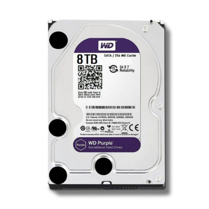 картинка Жёсткий диск WD Purple PRO WD8001PURA-64 8ТБ 3,5" 7200RPM 256MB (SATA-III) All Frame AI для видеонаблюдения Hikvision от магазина itmag.kz
