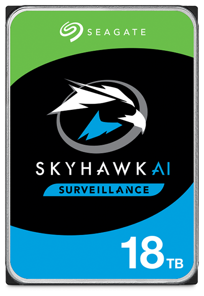 картинка Жесткий диск для видеонаблюдения с искусственным интеллектом 18Tb Seagate SkyHawk AI Survelilance SATA3 3.5" 256Mb 7200rpm ST18000VE002. Поддержка до 64 HD-камер и 32 дополнительных потоков ИИ1. Отсутствие пропущенных кадров благодаря технологии ImagePerf от магазина itmag.kz