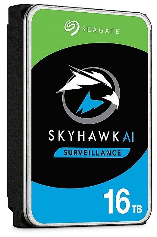 картинка Жесткий диск для видеонаблюдения с искусственным интеллектом 16Tb Seagate SkyHawk AI Survelilance SATA3 3.5" 256Mb 7200rpm ST16000VE002.  от магазина itmag.kz