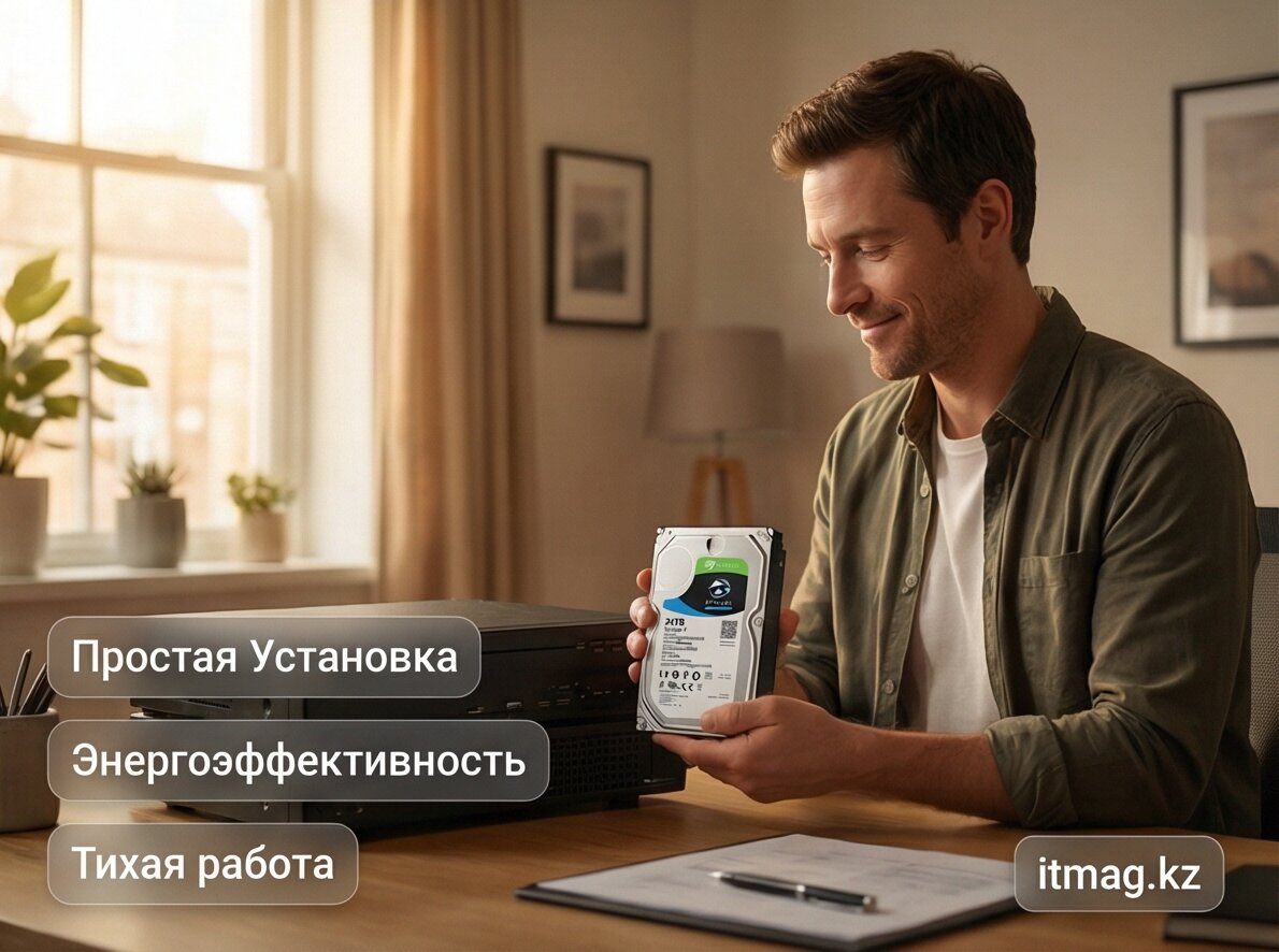 Жесткий диск для видеонаблюдения с искусственным интеллектом 24Tb Seagate SkyHawk AI Survelilance SATA3 3.5" (ST24000VE002) фото