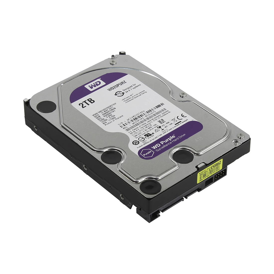 картинка Жёсткий диск WD Purple™ WD20PURZ 2ТБ 3,5" 5400RPM 64MB (SATA-III) DV&NVR от магазина itmag.kz