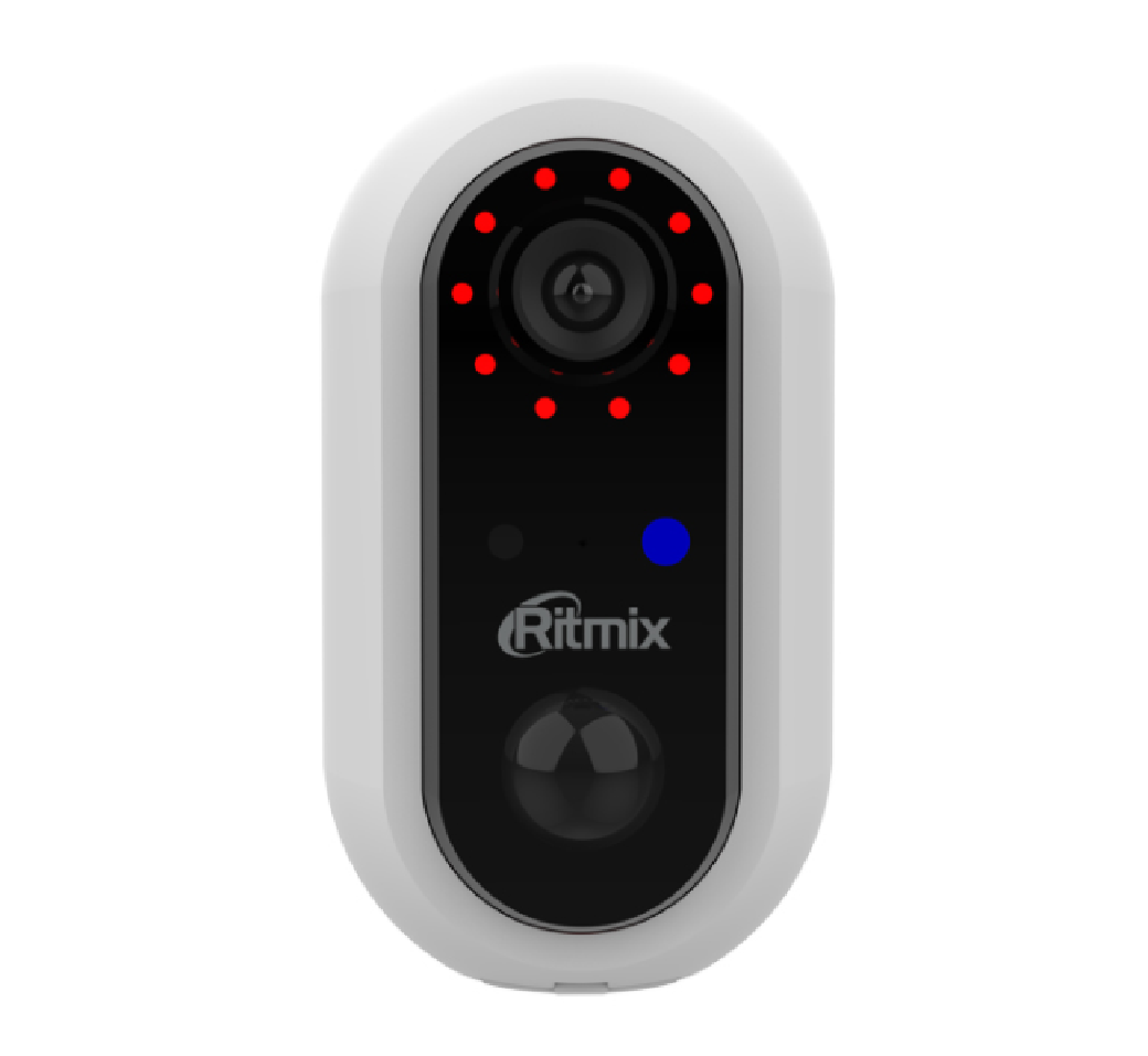 картинка Видеокамера аккумуляторная Ritmix IPC-240B Tuya белый от магазина itmag.kz
