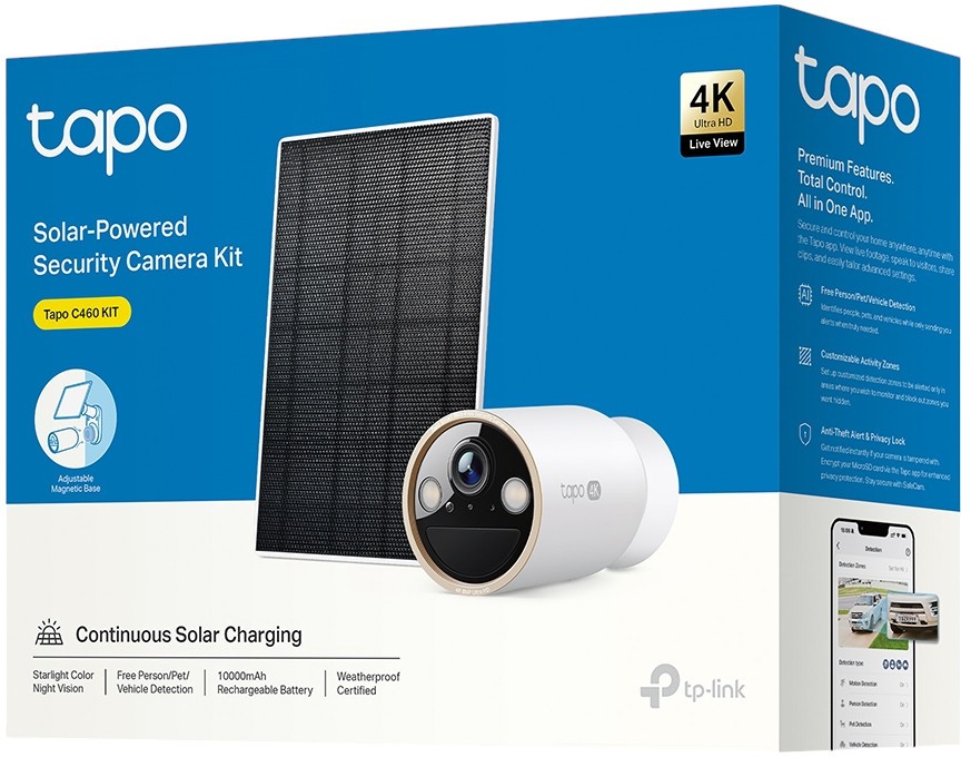 Беспроводная камера видеонаблюдения TP-LINK Tapo C460 KIT с солнечной панелью (Tapo C460 KIT(EU)) фото