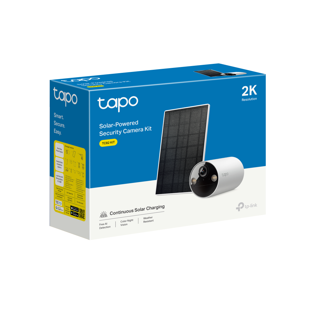 Комплект из беспроводной камеры TP-Link TC82 KIT с солнечной панелью (TC82 KIT(EU)) фото