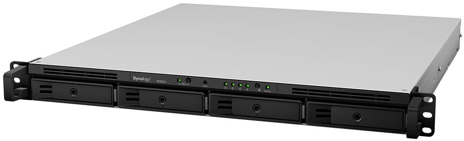картинка Сетевое оборудование Synology Сетевой NAS-сервер RS820RP+ , 4xHDD 1U, 2 блока питания от магазина itmag.kz