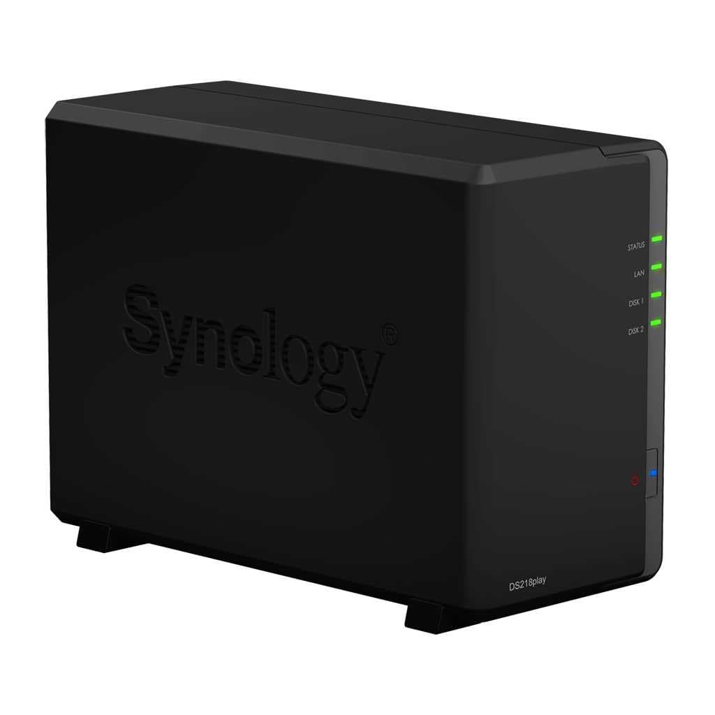 картинка Сетевое оборудование Synology Сетевой NAS-сервер Synology DS218play, 2 отсека для HDD, от магазина itmag.kz