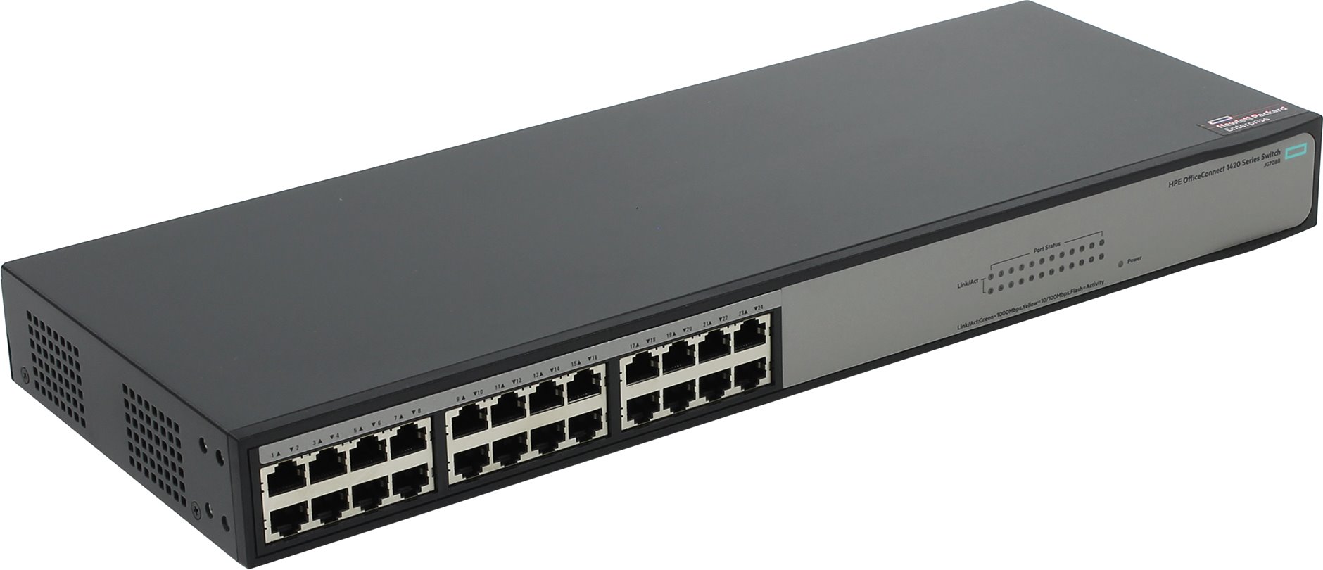 картинка Коммутатор JG708B HPE OfficeConnect 1420 24G Layer 2 Switch (24xRJ-45 10/100/1000 ports, Lifetime warranty) от магазина itmag.kz