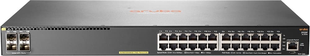 картинка Коммутатор HP Enterprise Aruba 2930F 24G PoE+ 4SFP+ Switch (JL255A#ABB) от магазина itmag.kz