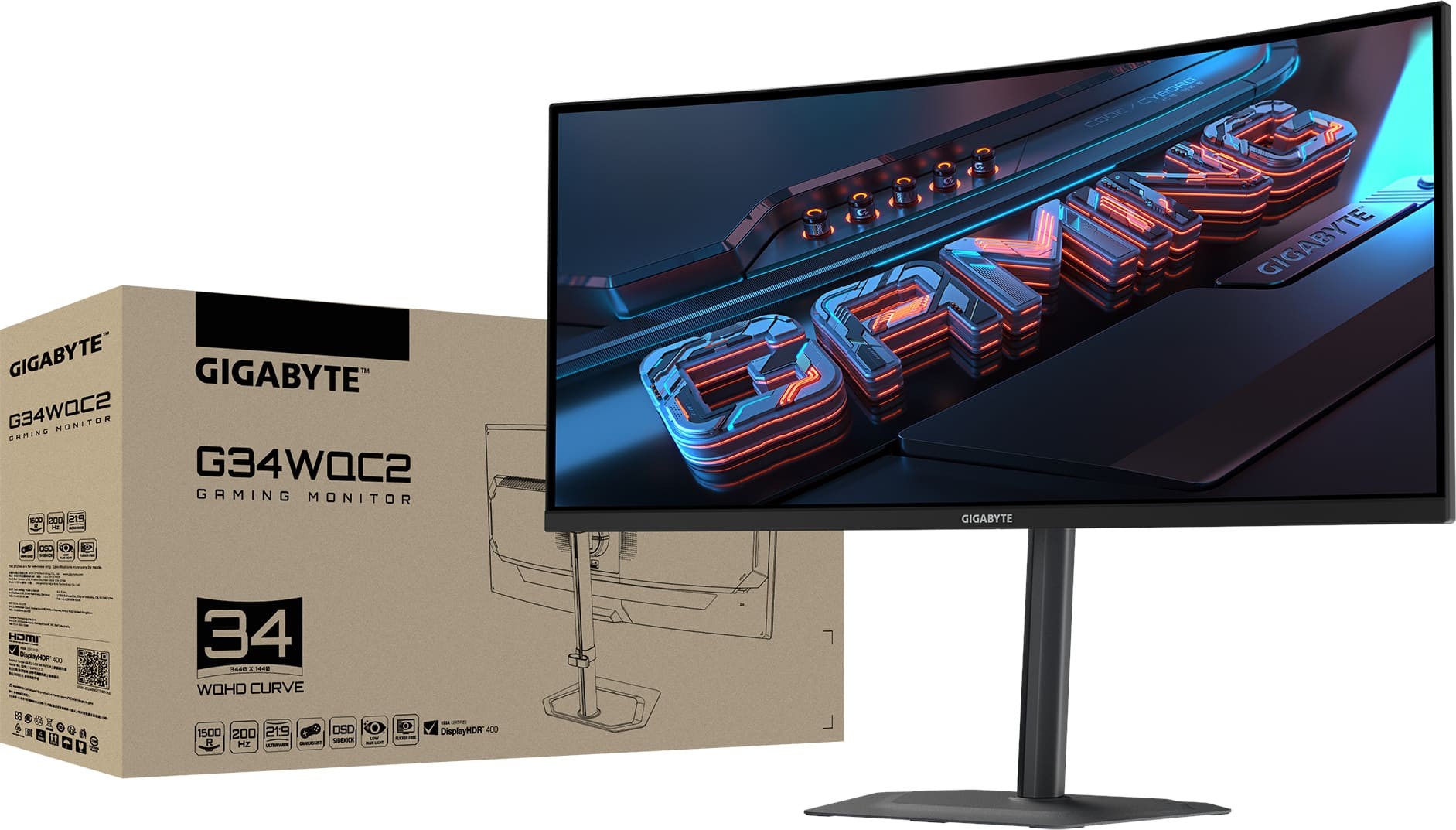 Монитор Gigabyte G34WQC2 34" (G34WQC2-EK) фото