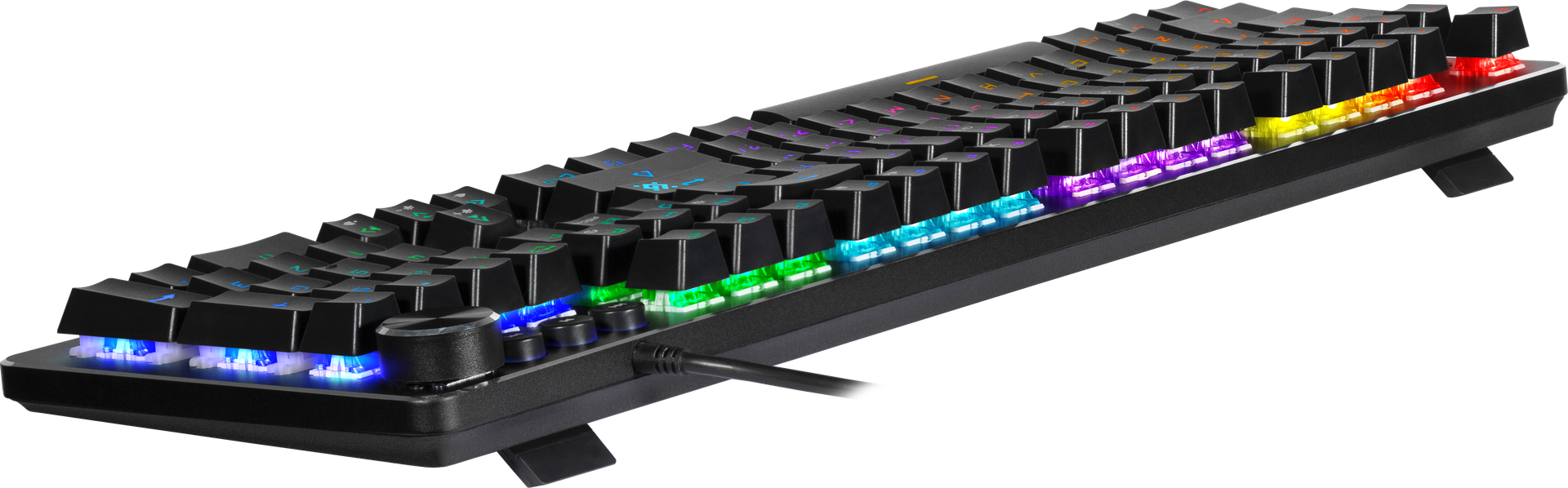 картинка Клавиатура проводная игровая механическая Defender Paladin GK-370L,anti-ghost,радужная (Черный), USB от магазина itmag.kz