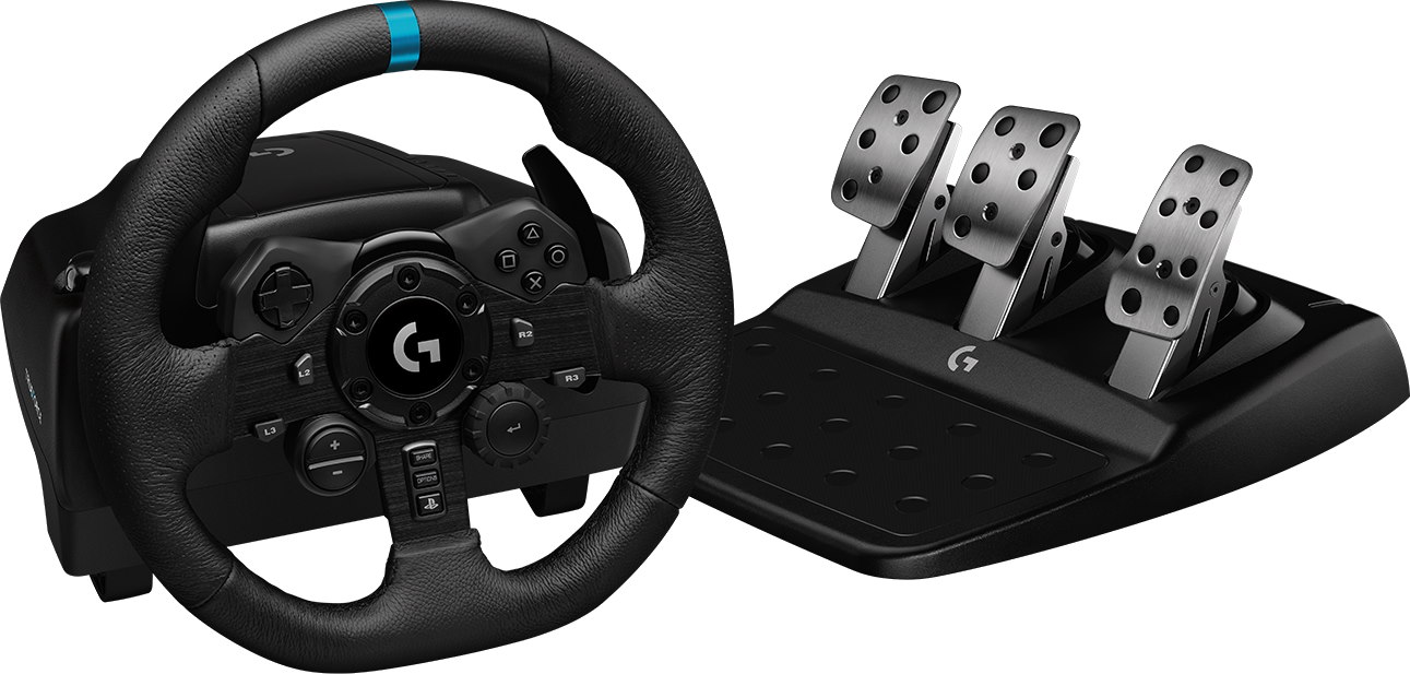картинка Игровой руль LOGITECH G923 Racing Wheel and Pedals - PC/PS - BLACK - USB от магазина itmag.kz