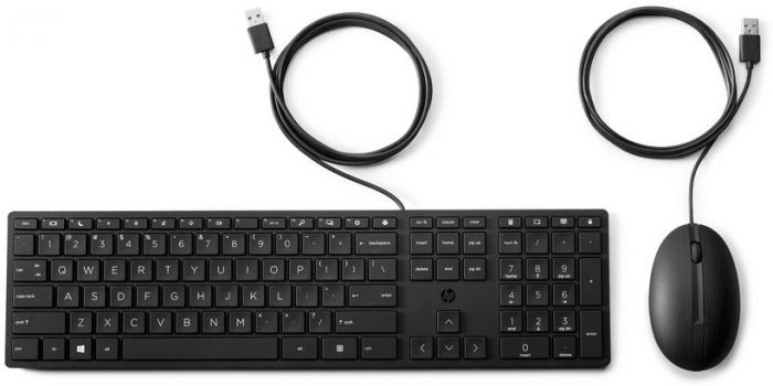картинка Клавиатура и мышь проводные HP 9SR36AA Wired 320MK от магазина itmag.kz
