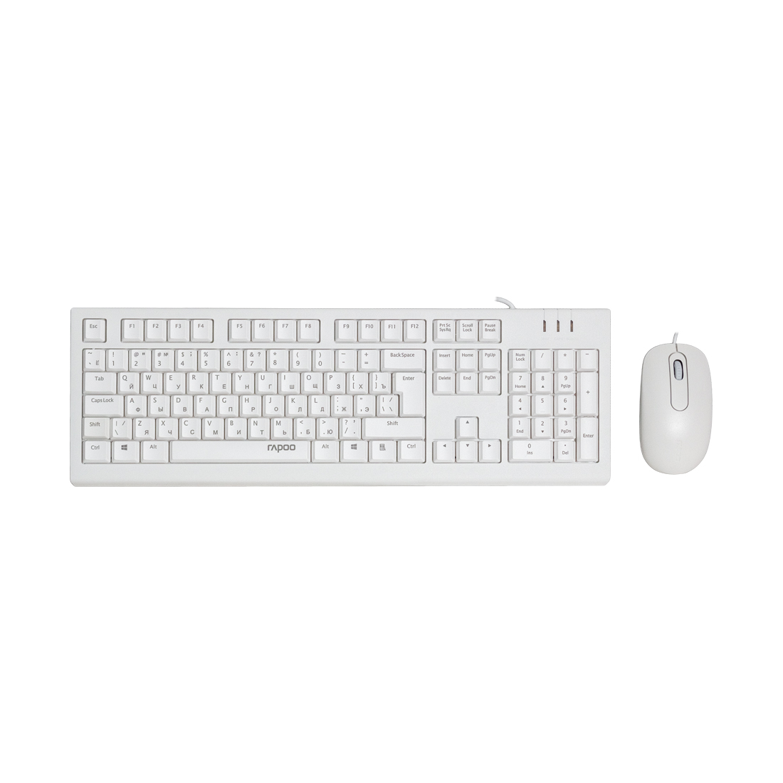 картинка Комплект Клавиатура + Мышь Rapoo X120PRO White от магазина itmag.kz