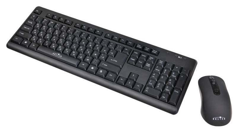 картинка Клавиатура + мышь Oklick 270M клав:черный мышь:черный USB беспроводная от магазина itmag.kz