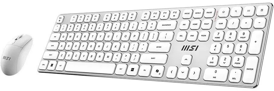 Комплект Клавиатура + Мышь MSI Forge K210 Wireless Combo, Белый (FORGE K210 W COMBO WHITE RU) фото