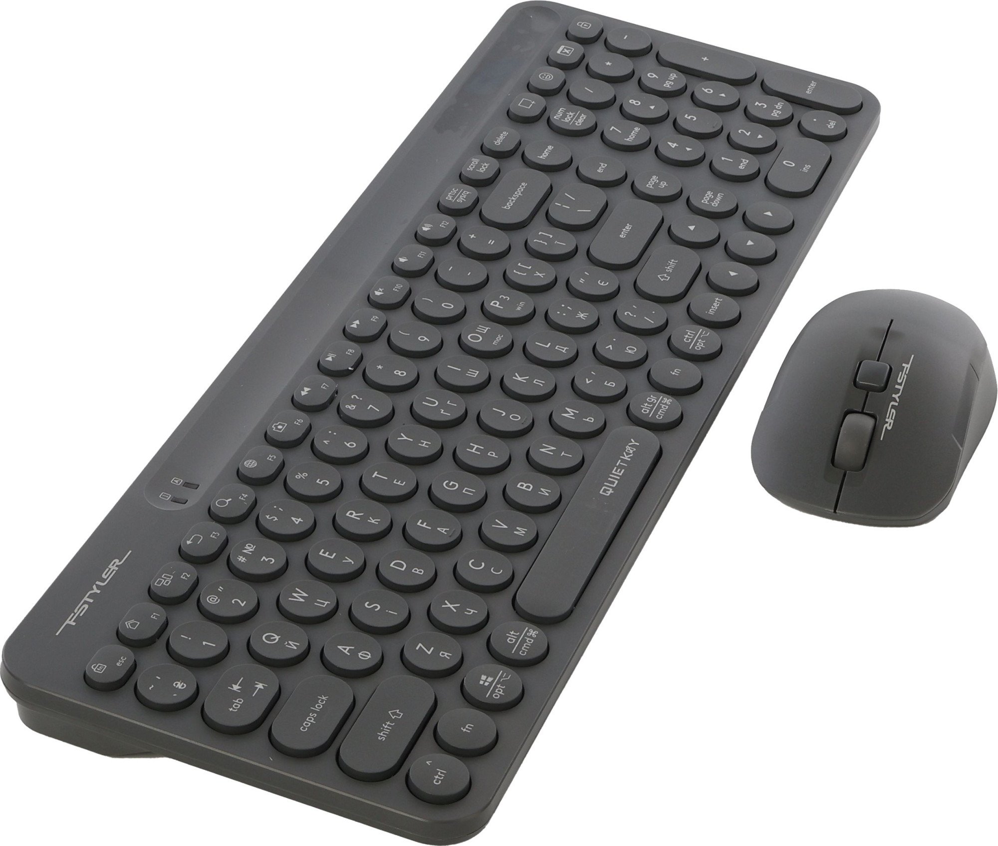 Клавиатура+мышь беспроводная A4tech Fstyler FG3300 Air2, Grey (FG3300 Air2 Grey) фото