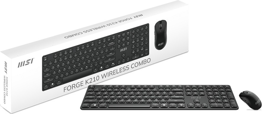 Комплект Клавиатура + Мышь MSI Forge K210 Wireless Combo, Черный (FORGE K210 W COMBO RU) фото