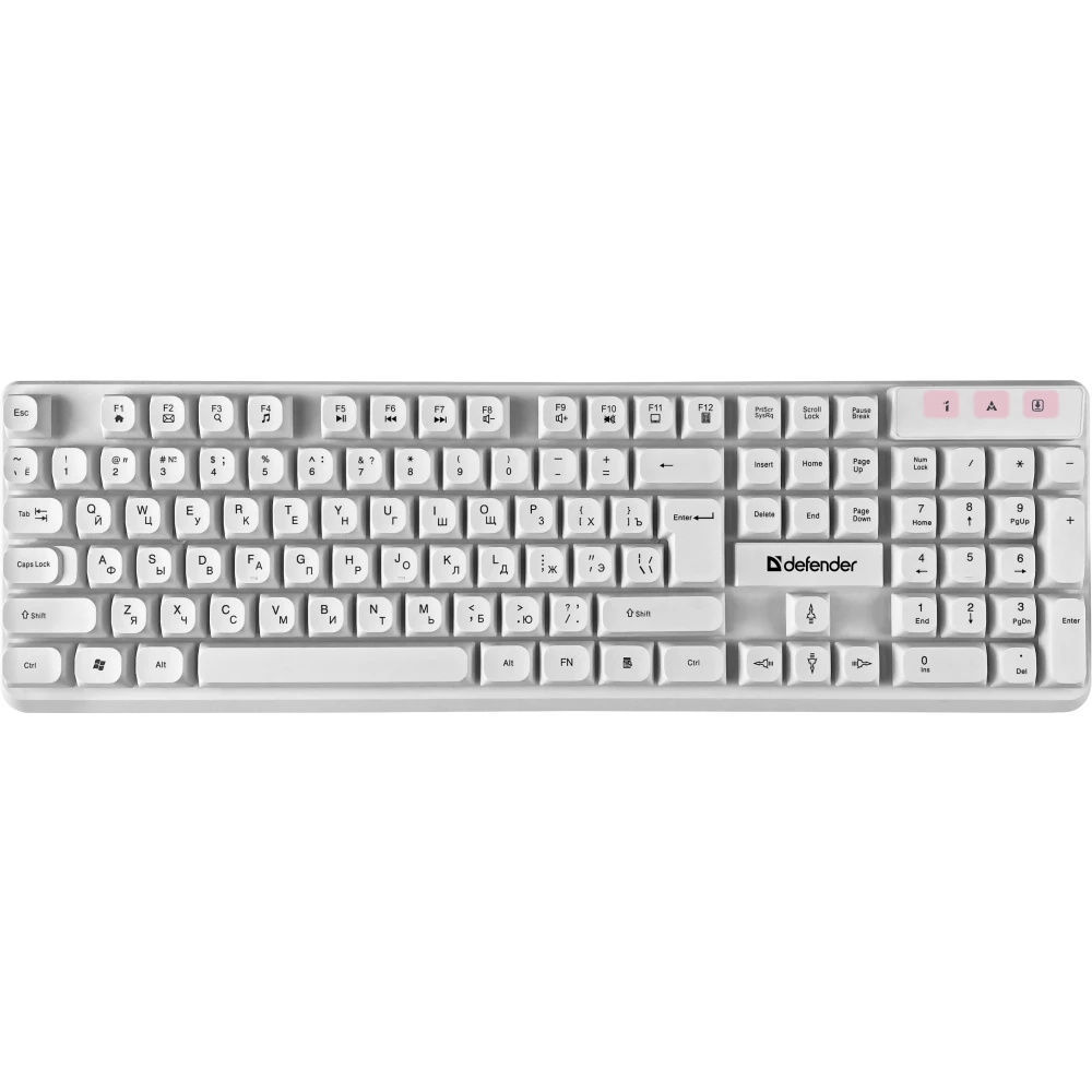 картинка Клавиатура Defender Milan C-992, White, + мышь, (45994) от магазина itmag.kz
